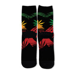 Rasta Peace Sign Print Long Socks