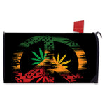 Rasta Peace Sign Print Mailbox Cover