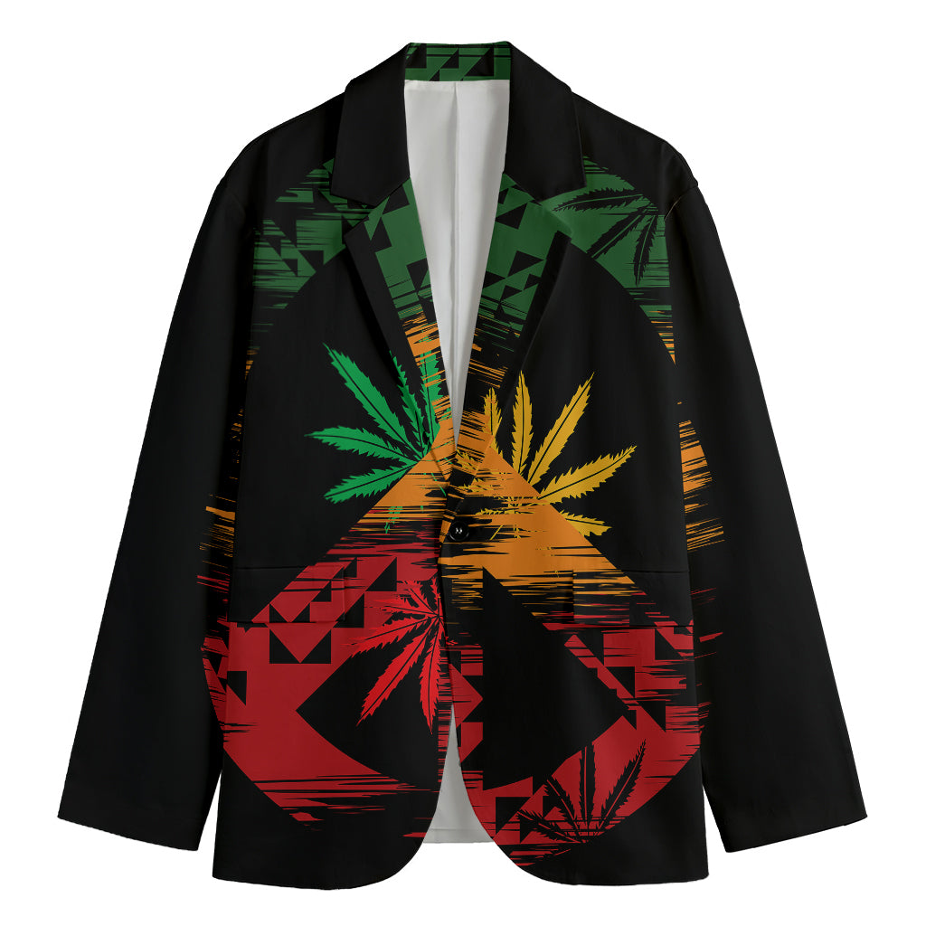 Rasta Peace Sign Print Men's Blazer