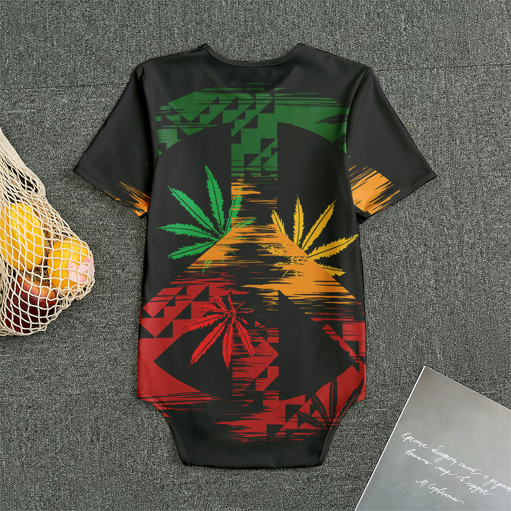 Rasta Peace Sign Print Men's Bodysuit