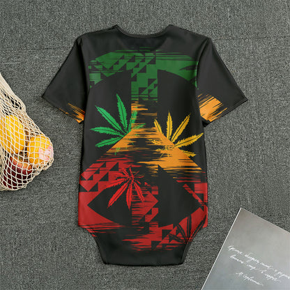 Rasta Peace Sign Print Men's Bodysuit