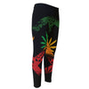 Rasta Peace Sign Print Men's Compression Pants