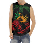 Rasta Peace Sign Print Men's Fitness Tank Top