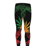 Rasta Peace Sign Print Men's leggings