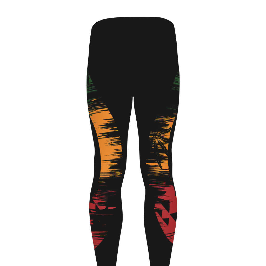 Rasta Peace Sign Print Men's leggings