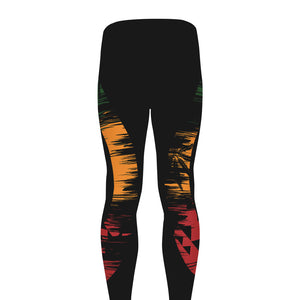 Rasta Peace Sign Print Men's leggings