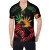 Rasta Peace Sign Print Men's Shirt