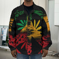 Rasta Peace Sign Print Men's Shirt Jacket