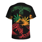 Rasta Peace Sign Print Men's Sports T-Shirt