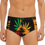Rasta Peace Sign Print Men's Triangle Swim Briefs