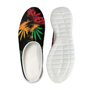 Rasta Peace Sign Print Mesh Casual Shoes