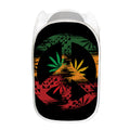Rasta Peace Sign Print Mesh Laundry Hamper