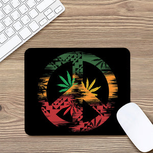 Rasta Peace Sign Print Mouse Pad