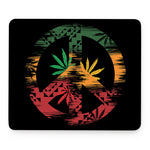 Rasta Peace Sign Print Mouse Pad