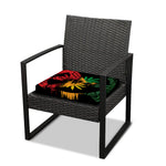 Rasta Peace Sign Print Outdoor Seat Cushion Cover