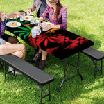 Rasta Peace Sign Print Picnic Table Cover