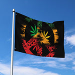 Rasta Peace Sign Print Polyester Flag