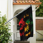 Rasta Peace Sign Print Polyester Flag