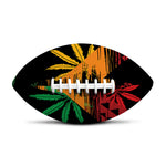 Rasta Peace Sign Print Rugby Ball