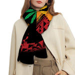 Rasta Peace Sign Print Scarf