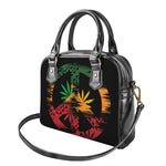 Rasta Peace Sign Print Shoulder Handbag