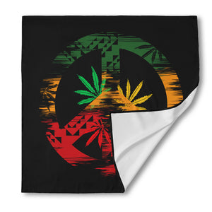 Rasta Peace Sign Print Silk Bandana