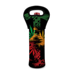 Rasta Peace Sign Print Single Neoprene Wine Tote