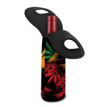Rasta Peace Sign Print Single Neoprene Wine Tote