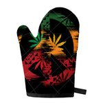 Rasta Peace Sign Print Single Oven Mitt