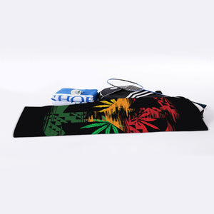 Rasta Peace Sign Print Sports Towel