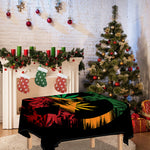 Rasta Peace Sign Print Tablecloth