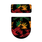 Rasta Peace Sign Print Toilet Lid And Tank Cover Set