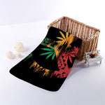 Rasta Peace Sign Print Towel