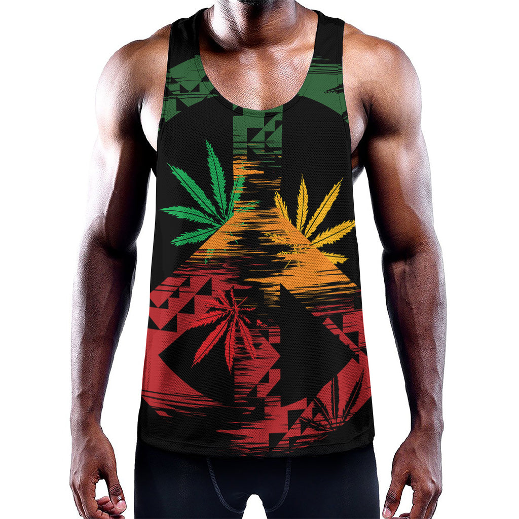 Rasta Peace Sign Print Training Tank Top