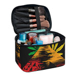 Rasta Peace Sign Print Travel Makeup Bag
