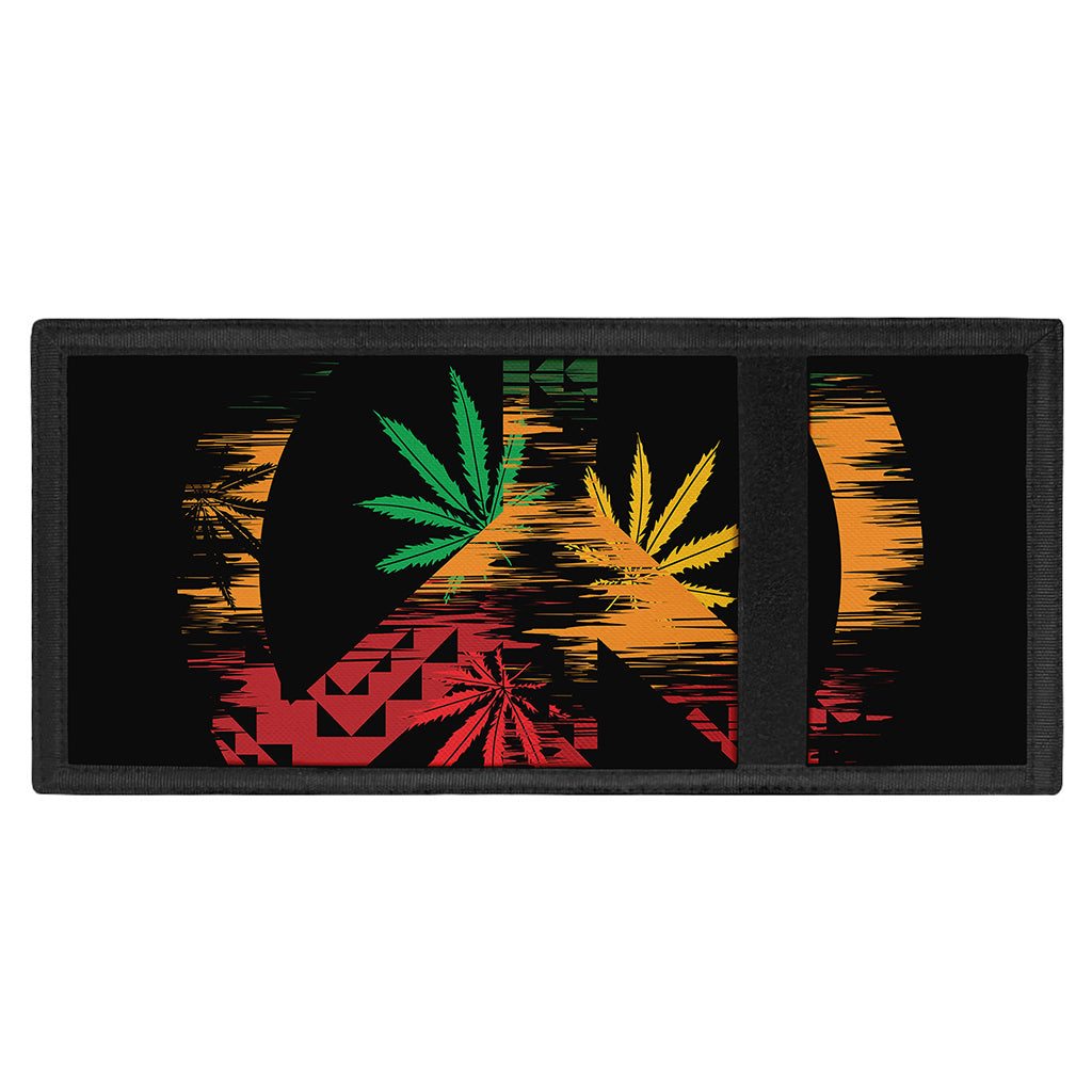 Rasta Peace Sign Print Trifold Wallet