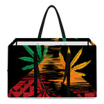 Rasta Peace Sign Print Utility Tote Bag