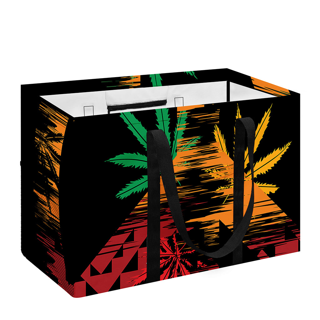 Rasta Peace Sign Print Utility Tote Bag