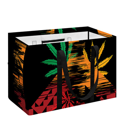 Rasta Peace Sign Print Utility Tote Bag