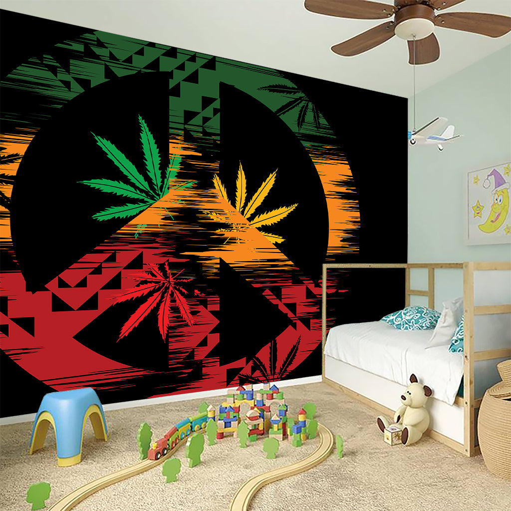 Rasta Peace Sign Print Wall Sticker