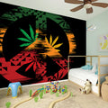 Rasta Peace Sign Print Wall Sticker