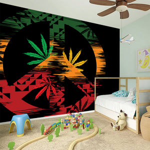 Rasta Peace Sign Print Wall Sticker