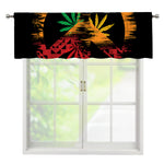 Rasta Peace Sign Print Window Valance
