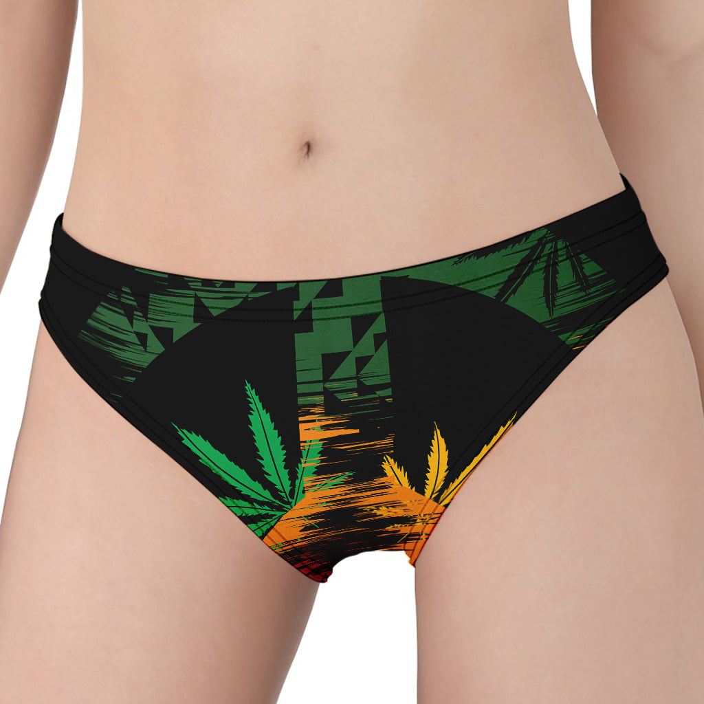 Rasta Peace Sign Print Women's Panties