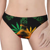 Rasta Peace Sign Print Women's Thong