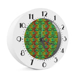 Rasta Striped Pattern Print Alarm Clock