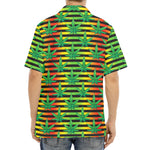 Rasta Striped Pattern Print Aloha Shirt