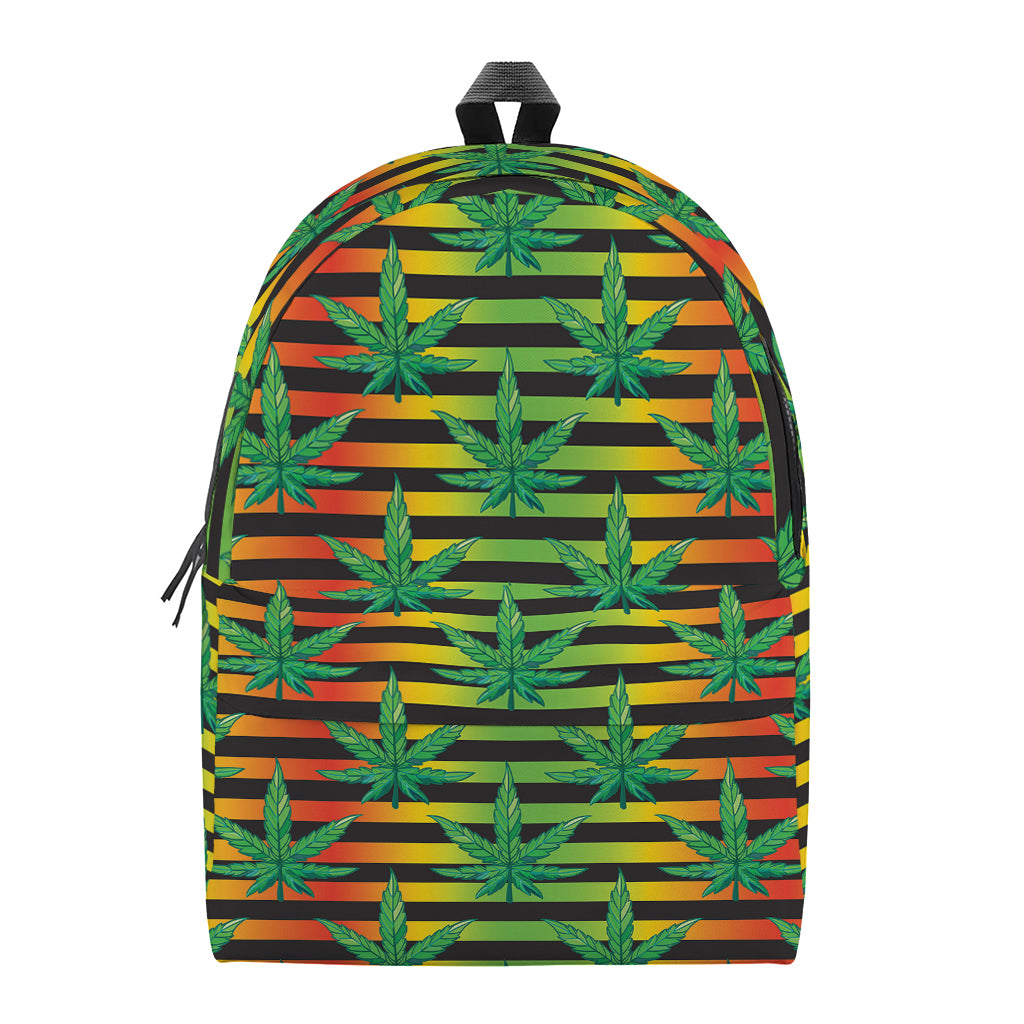 Rasta Striped Pattern Print Backpack