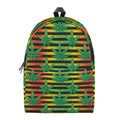 Rasta Striped Pattern Print School Backpack