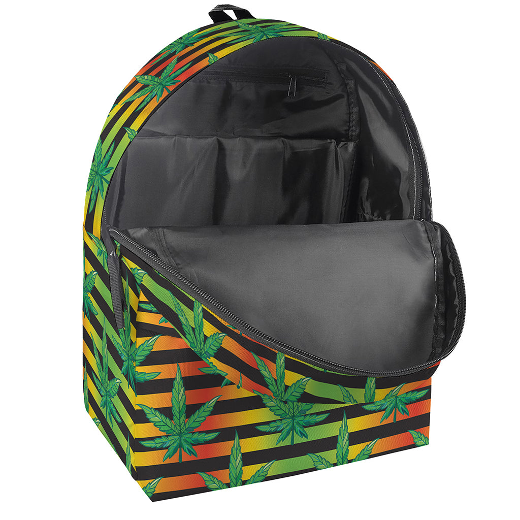 Rasta Striped Pattern Print Backpack